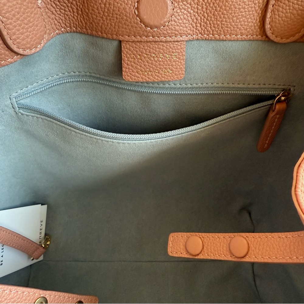 🆕 Senreve Rose Pink & Gold Strati Shopper with Removable Leather Shoulder Strap - Picture 6 of 16